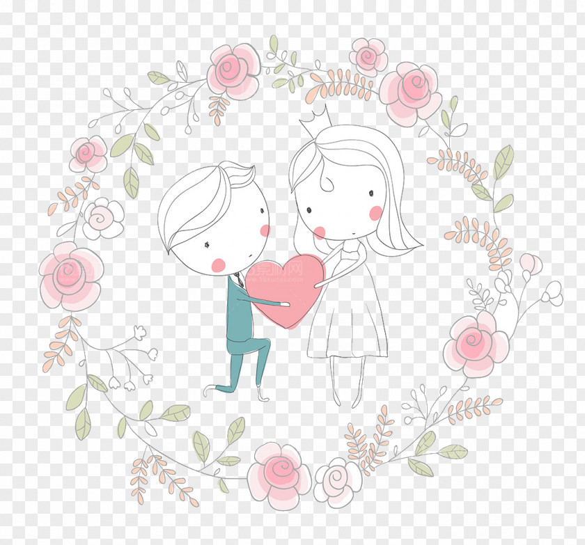 Cute Cartoon Character Design Wedding Invitation Drawing Greeting & Note Cards PNG