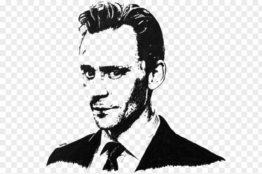 Tom Hiddleston Portrait Drawing Art Actor PNG