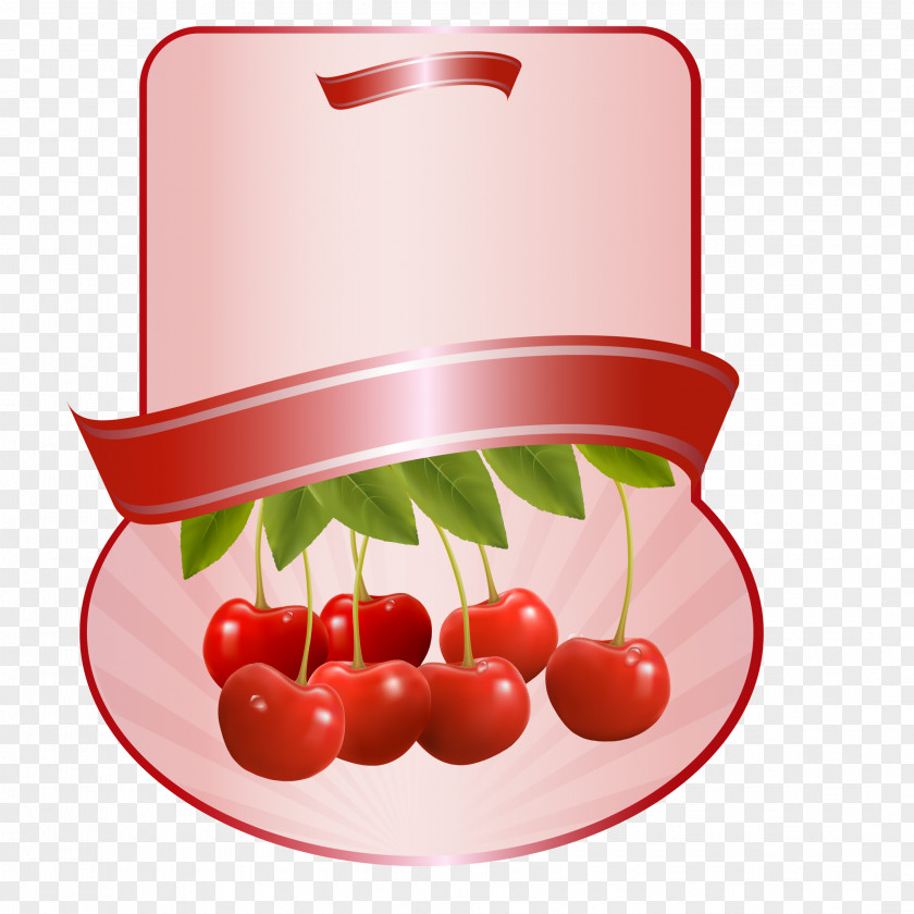 Cherry Vector Packaging Label Fruit PNG