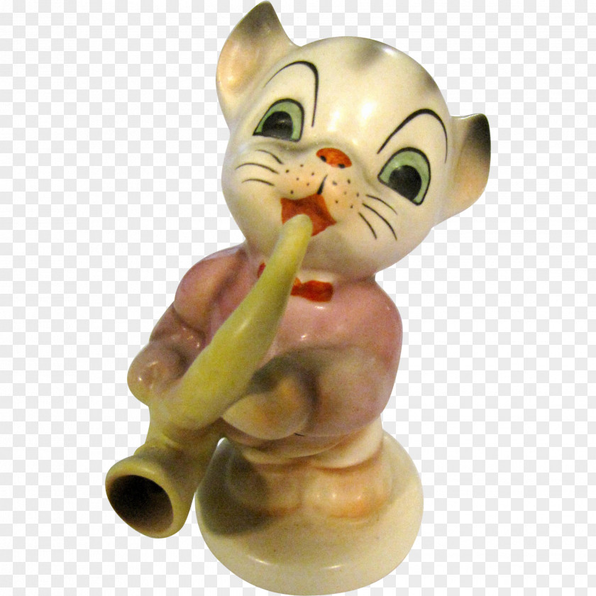 Saxophone Cat Carnivora Figurine Animal Mammal PNG