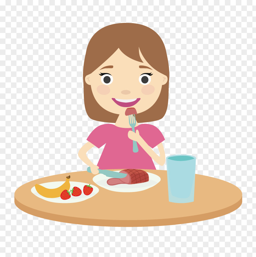 Vector Children Eating Breakfast Intuitive Food Lunch PNG