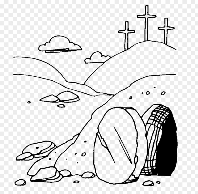 Christian Cross Empty Tomb Of Jesus Resurrection Clip Art PNG