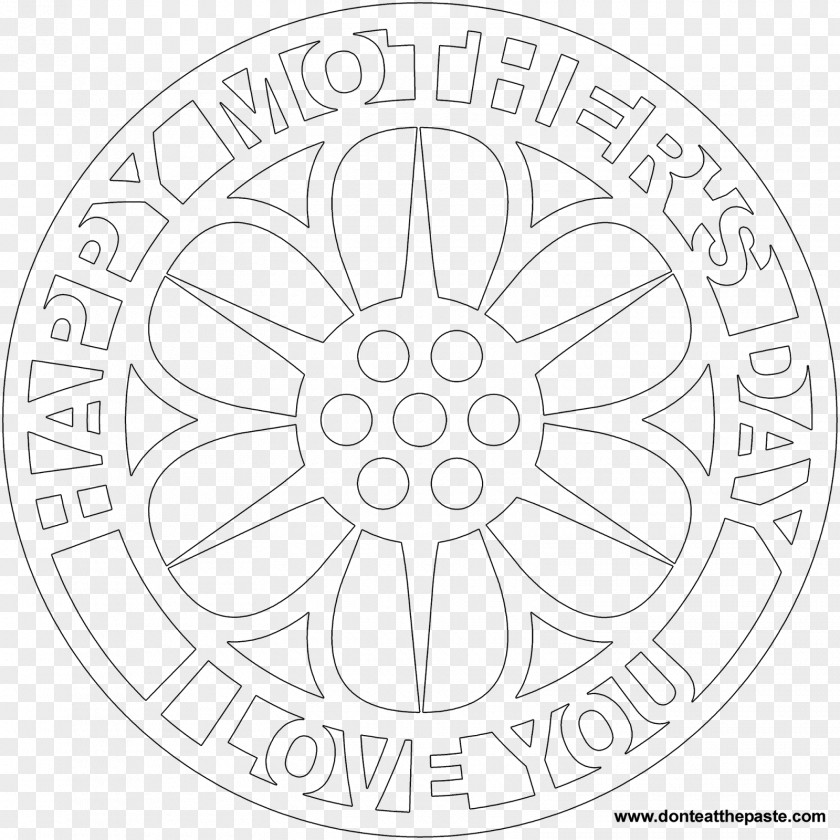 Dreamcather Mandala Coloring Book Mother's Day Line Art PNG