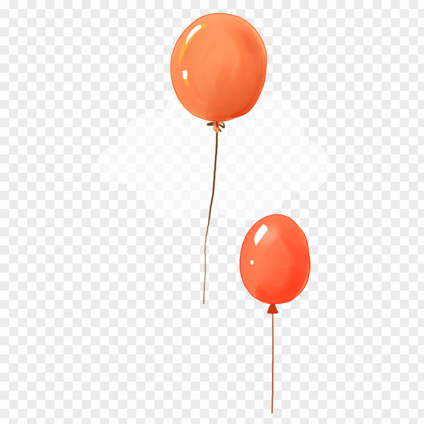 Two Orange Balloons Adobe Illustrator Illustration PNG