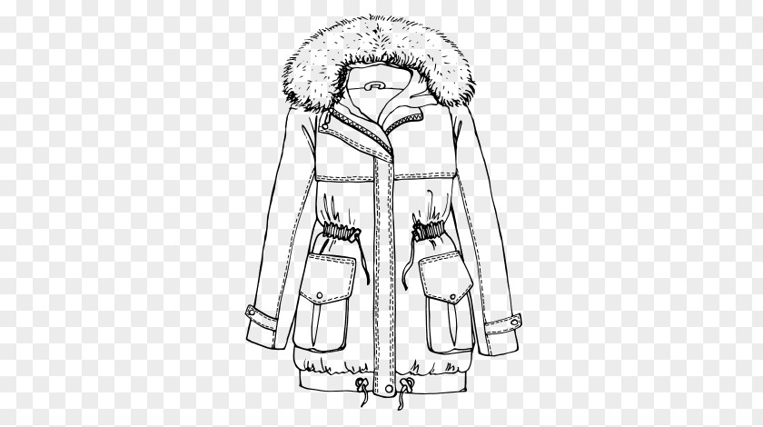 Winter Overcoat Coloring Book Scarf Clothing PNG