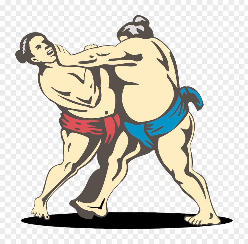 Cartoon Sumo Wrestler Wrestling Stock Illustration Photography PNG