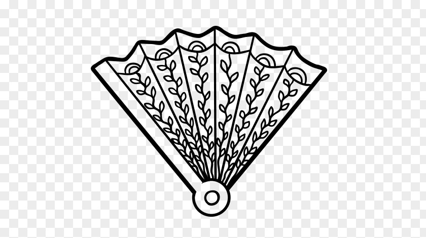Hand Fan Drawing Coloring Book PNG