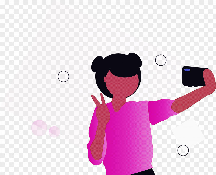 Taking Selfie Girl Camera PNG