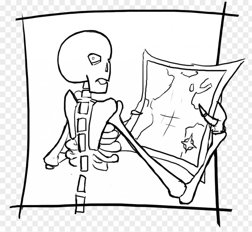 Skeleton Drawing Line Art PNG