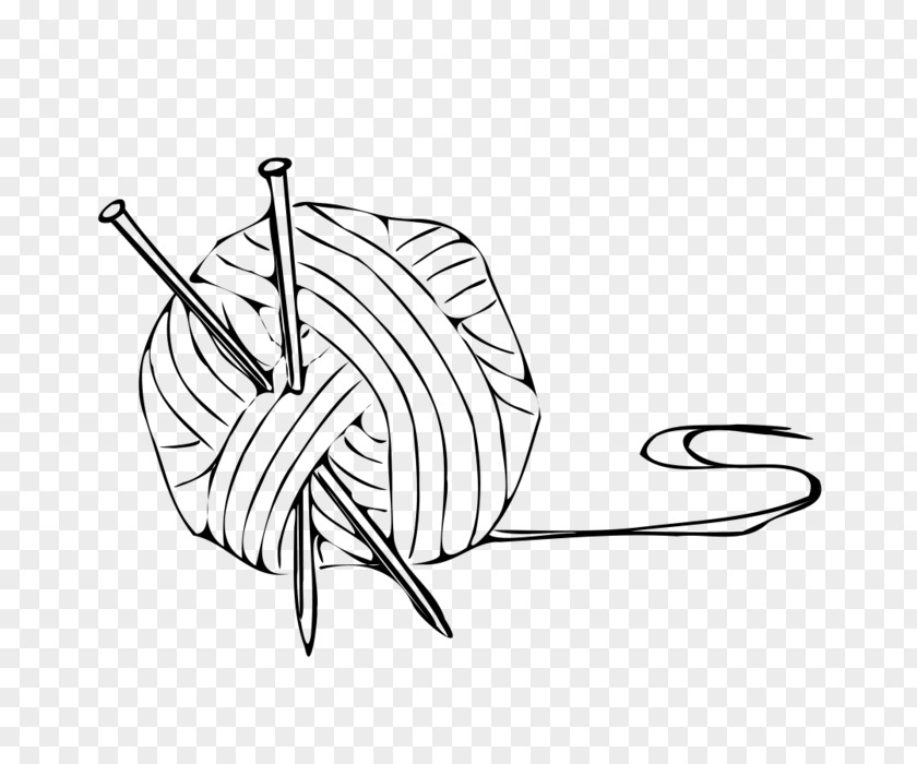 Yarn Wool Black And White Clip Art PNG