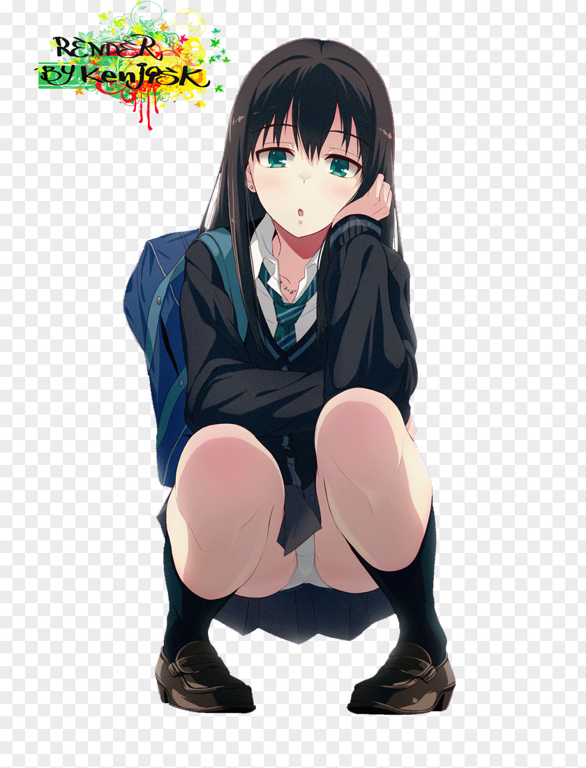 Black Hair School Uniform Student Brown PNG