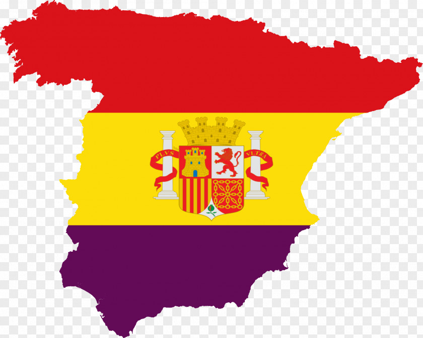 Spain Flag Of Second Spanish Republic Map PNG