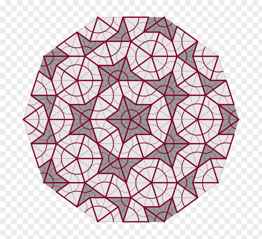 Three-dimensional Sun Penrose Triangle Tiling Tessellation Geometry Aperiodic PNG