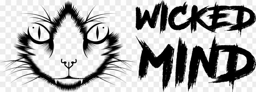 Tiger Whiskers Line Art Cat Logo PNG