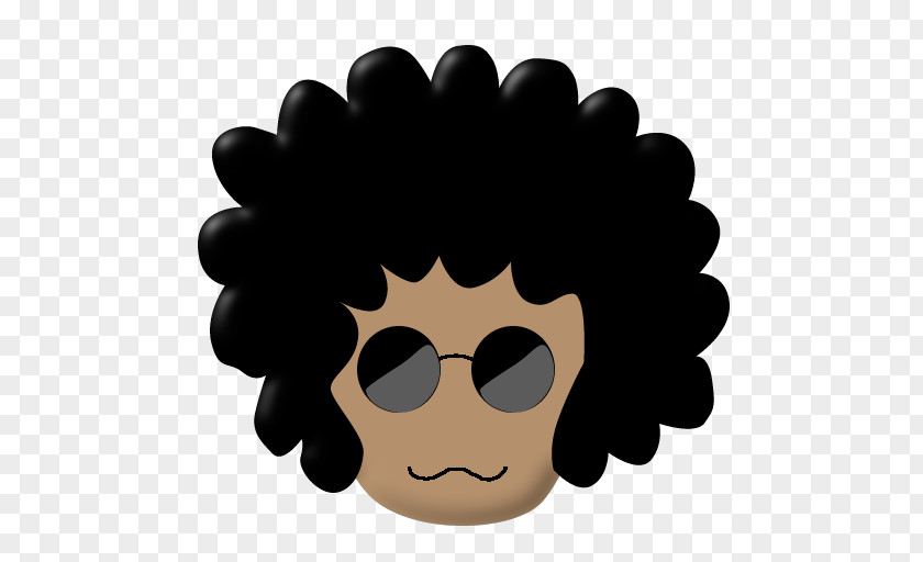 Afro 1980s Black Emoji Paper PNG