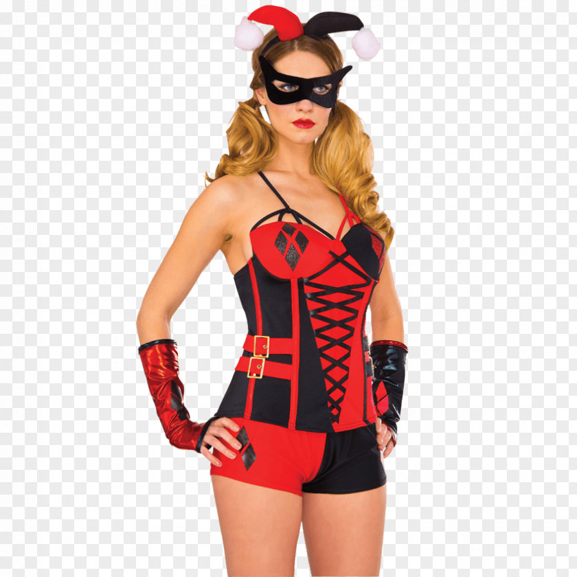 Harley Quinn Batman Corset Costume Party PNG