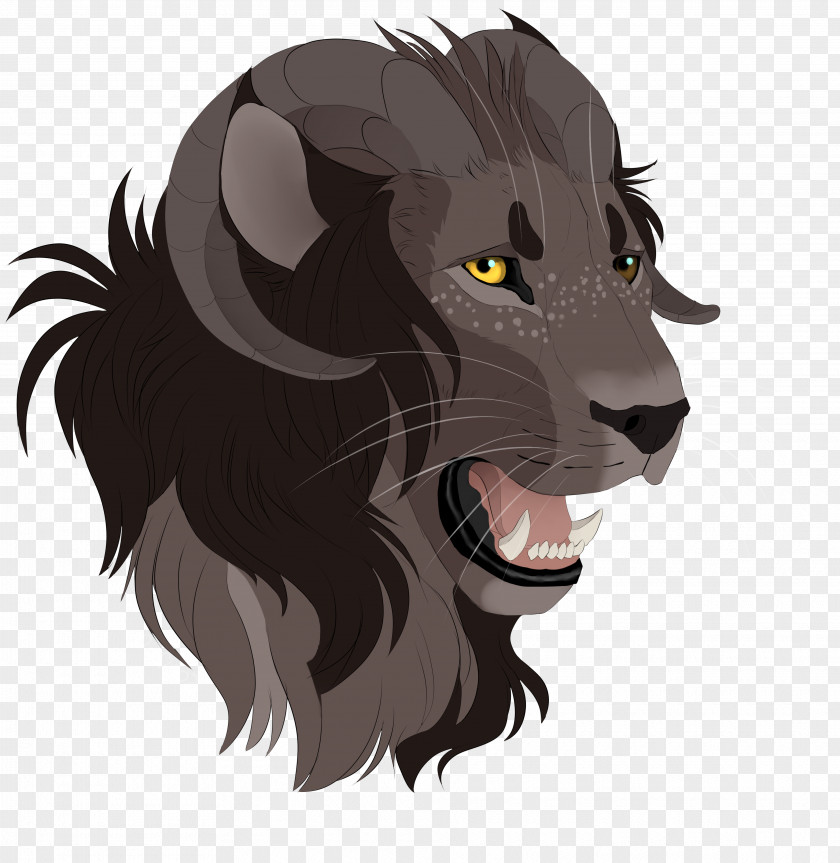 Lion Whiskers Snout Cartoon PNG