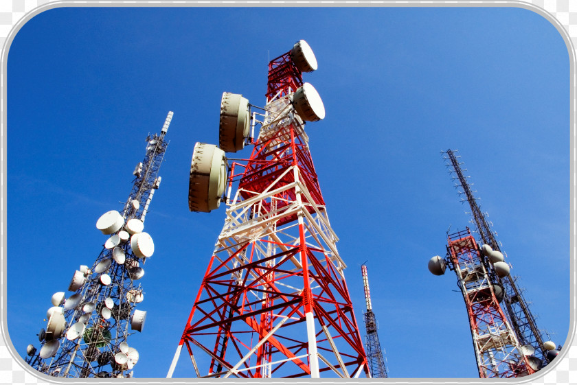 Mobile Tower Telecommunications Phones LTE Microwave Transmission PNG