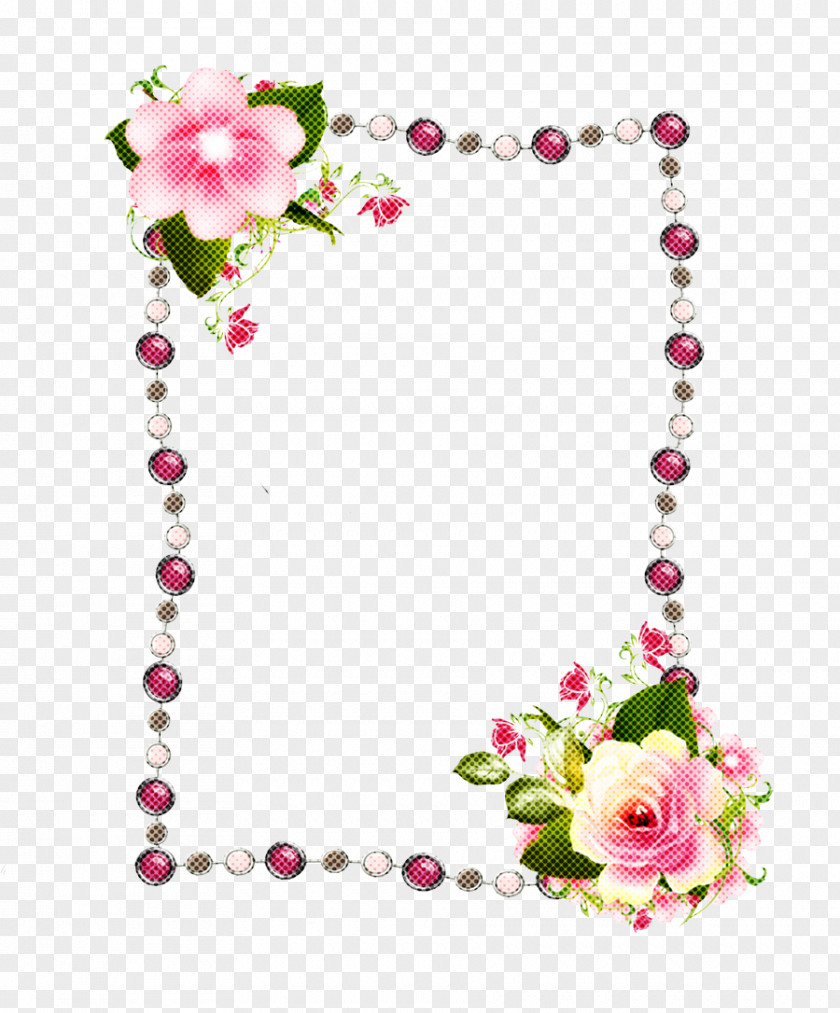 Petal Jewelry Making Pink Background Frame PNG