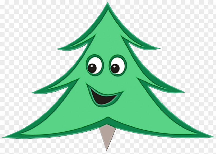 Star Pine Family Watercolor Christmas Tree PNG