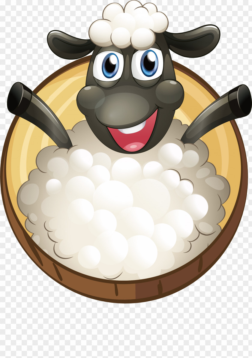 Cute Cartoon Little Sheep Stock Illustration PNG