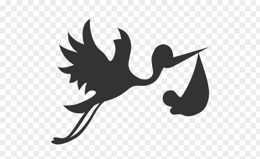 Flying Stork Infant Childbirth Clip Art PNG