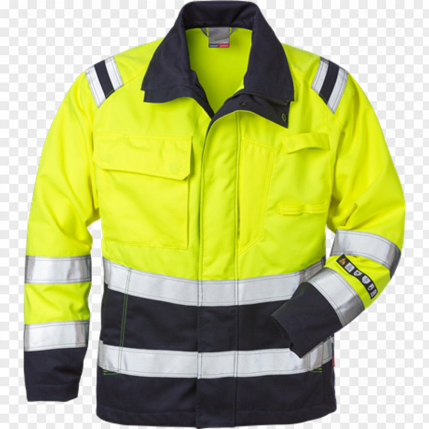 Jacket High-visibility Clothing Workwear Personal Protective Equipment Pocket PNG