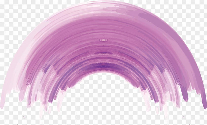Purple Semicircle Brush Ink Paintbrush PNG