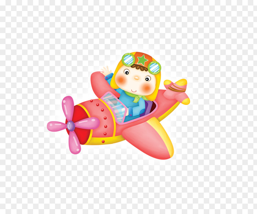 Cartoon Airplane Child PNG
