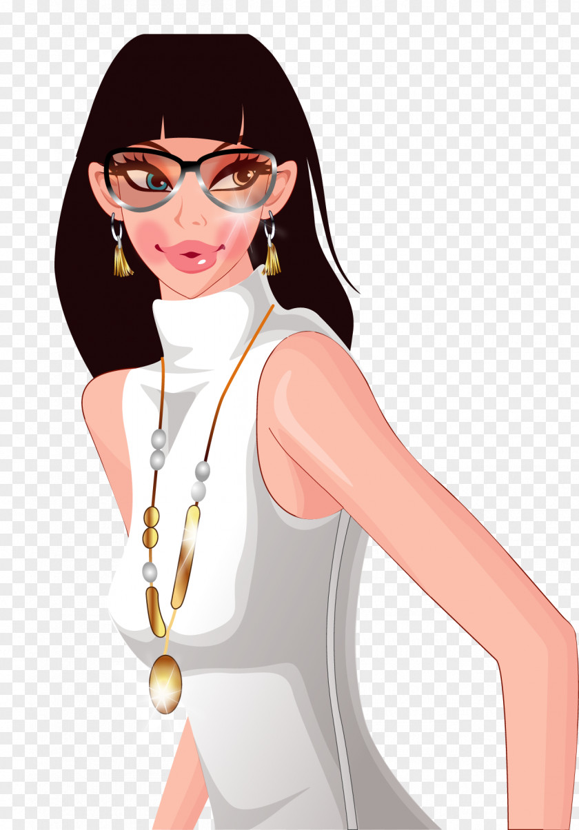 Hand Drawn Vector Woman Earring Drawing PNG