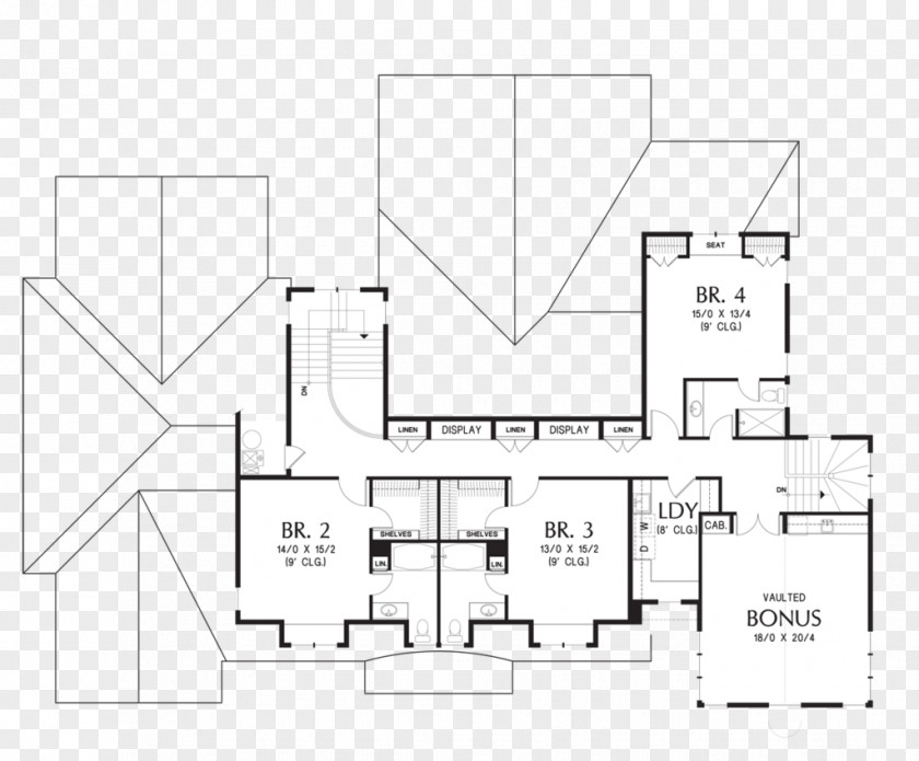 House Floor Plan Architecture Paper PNG