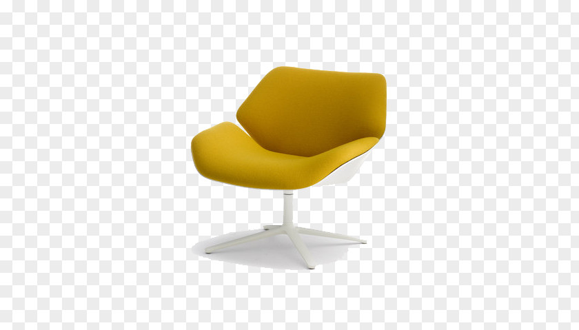 Yellow Comfortably Furnished Lounge Chair Armrest Quasi Couch Plastic PNG