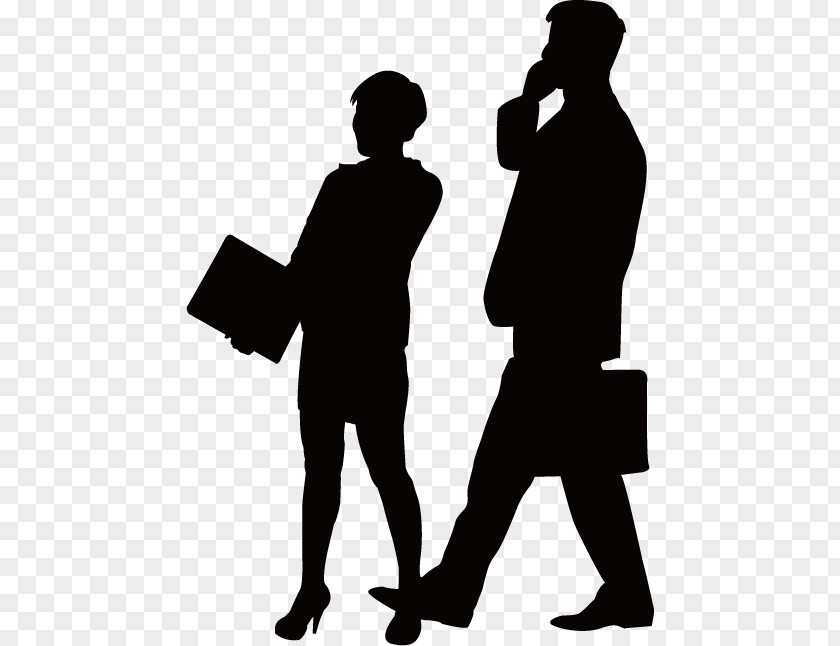 Conversation Business People Silhouettes Silhouette Businessperson PNG
