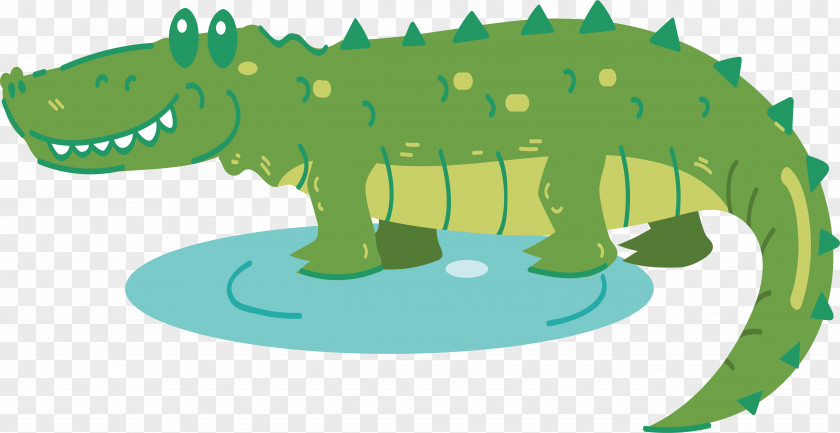 Cute Green Crocodile Download Clip Art PNG