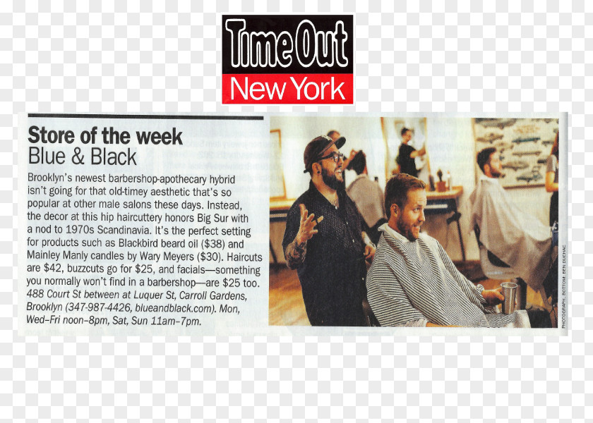 Out Of Time Blue&Black New York Magazine Group PNG