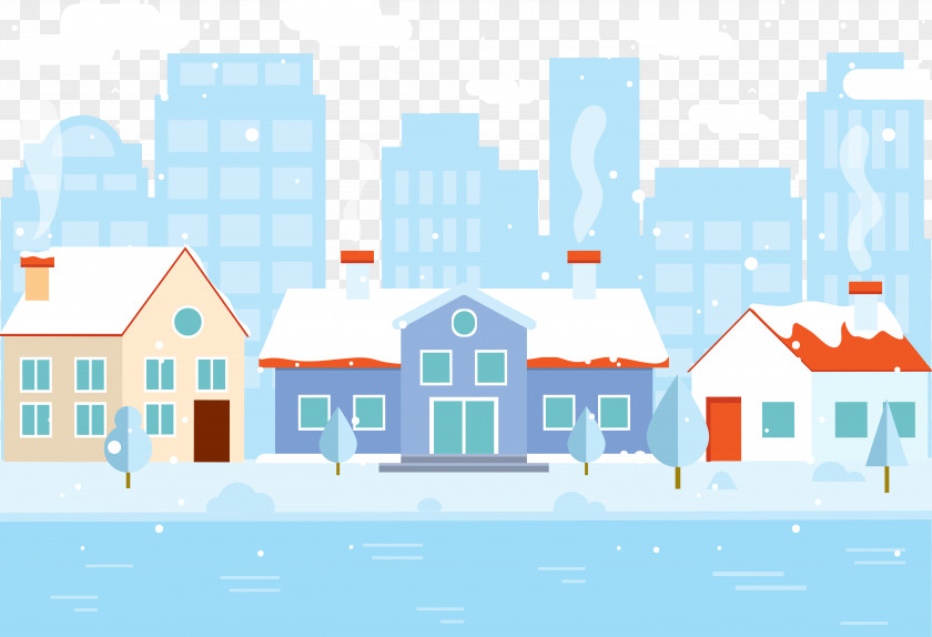 Snow House Vector Snowflake Winter PNG