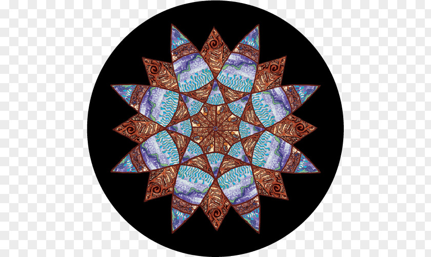 Sticker Mandala Glass Art 3 Inch Circles PNG