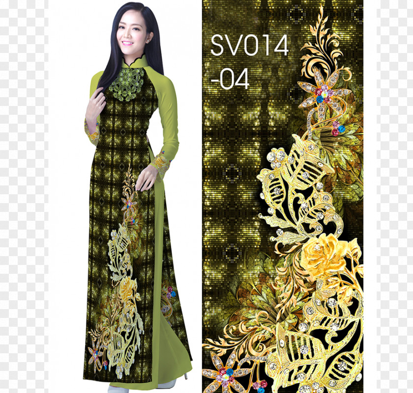 Ao Dai Dress Gown Neck PNG