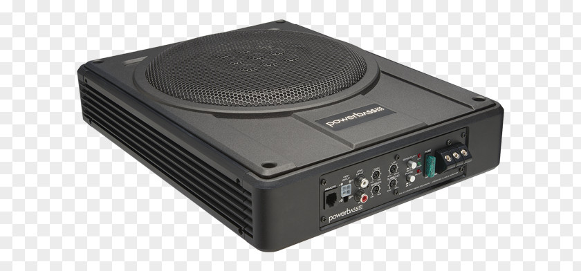 Audio Eq Carpeted PowerBass L-1204D 12-Inch L-Series Subwoofer Loudspeaker Enclosure Amplifier PNG