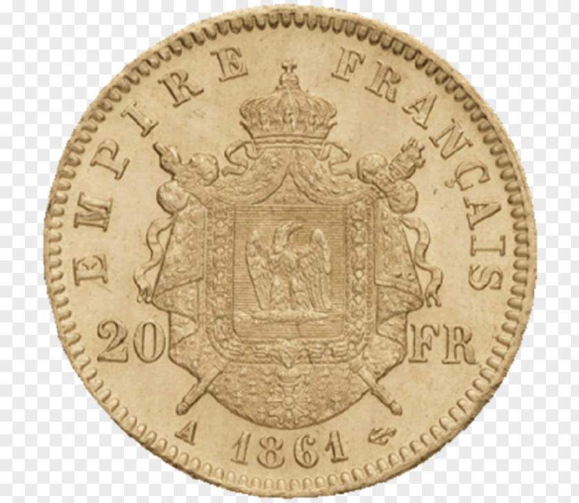 Coin Gold Napoléon Sovereign PNG