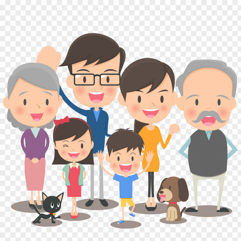 Lovely Family Cartoon Royalty-free Illustration PNG