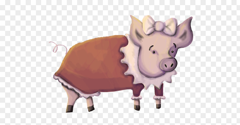 Pig Cattle Illustration Cartoon Product Design PNG