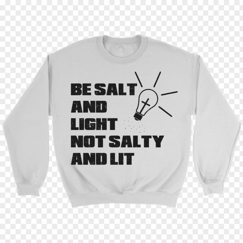 Salt And Light T-shirt Hoodie Crew Neck Neckline PNG