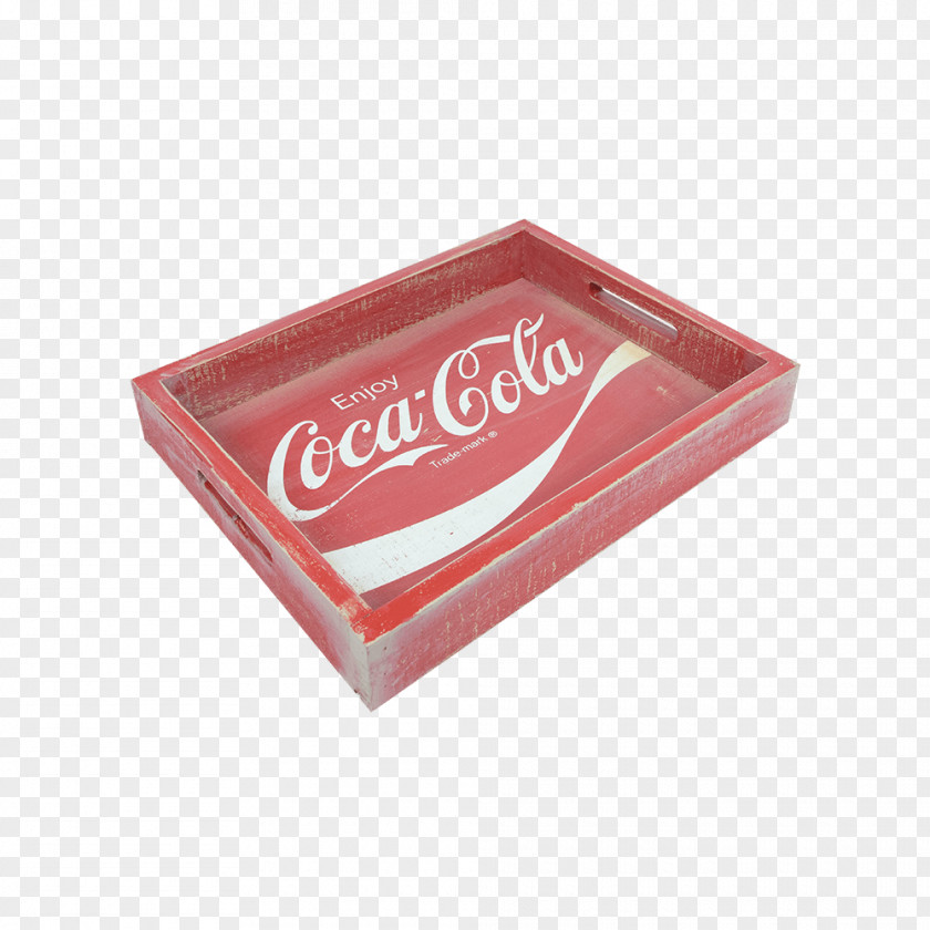 Vintage Wooden Tea Cart Coca-Cola Rectangle Tray Pin Badges PNG