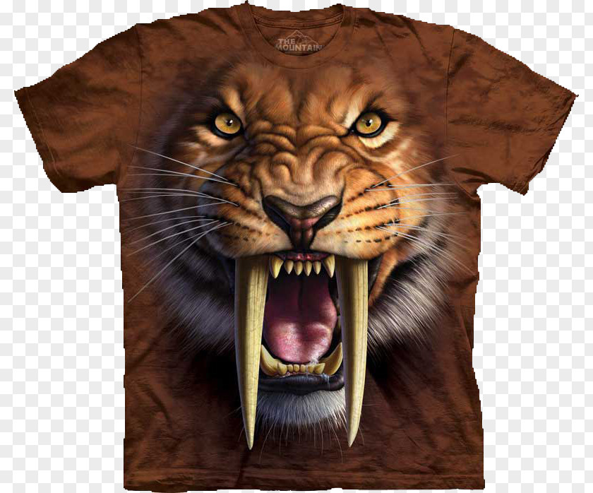 Tiger Saber-toothed Felidae T-shirt Cat PNG