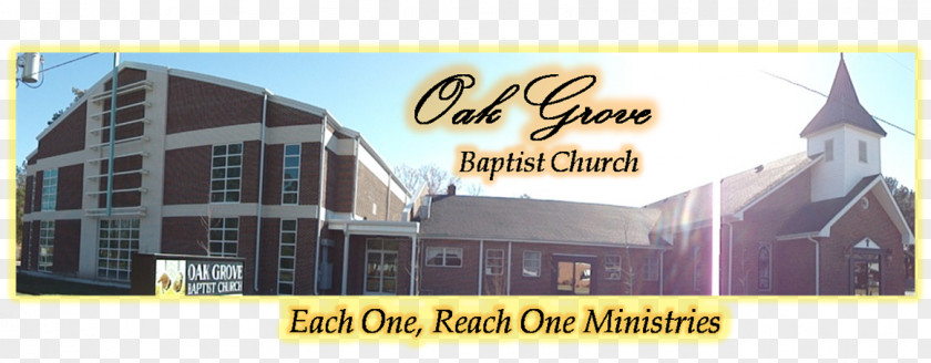 Oak Grove Baptist Church Advertising Facade Property Brand Roof PNG