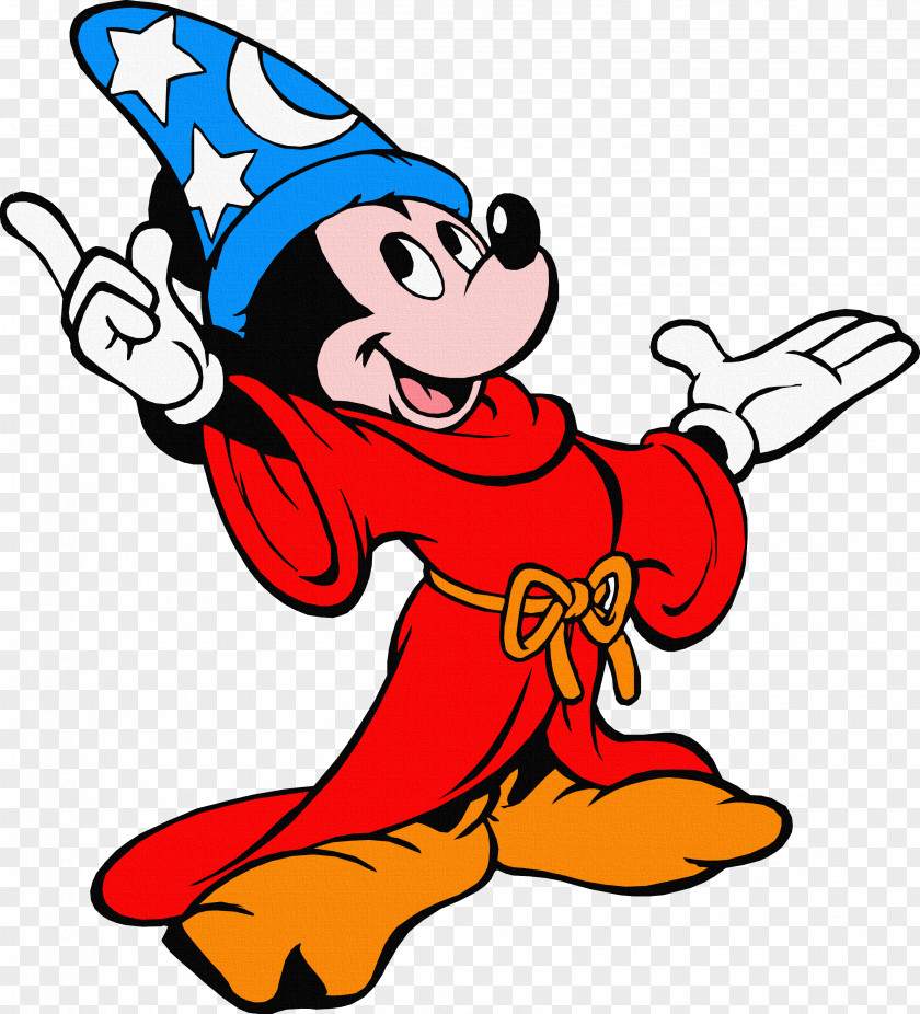 Psychedelic Vector Mickey Mouse Minnie Epic Sorcerer's Hat Clip Art PNG