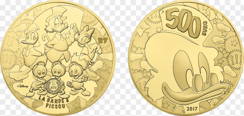 Coin Gold Scrooge McDuck Monnaie De Paris PNG