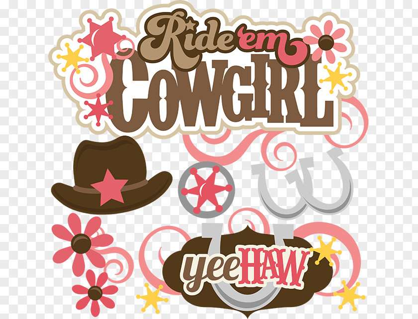 Cowgirl Scrapbooking Clip Art PNG