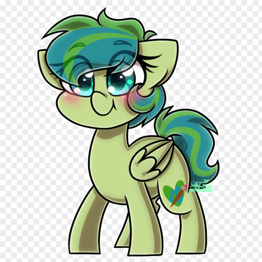 Crayon Wind Pony Horse Green Clip Art PNG